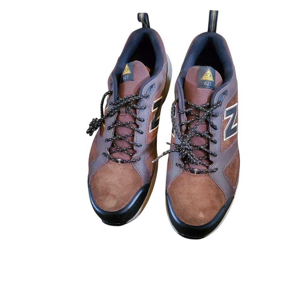 New Balance 627v2 Steel‎ Toe Work Shoes NWOT Size 17 Brown Black